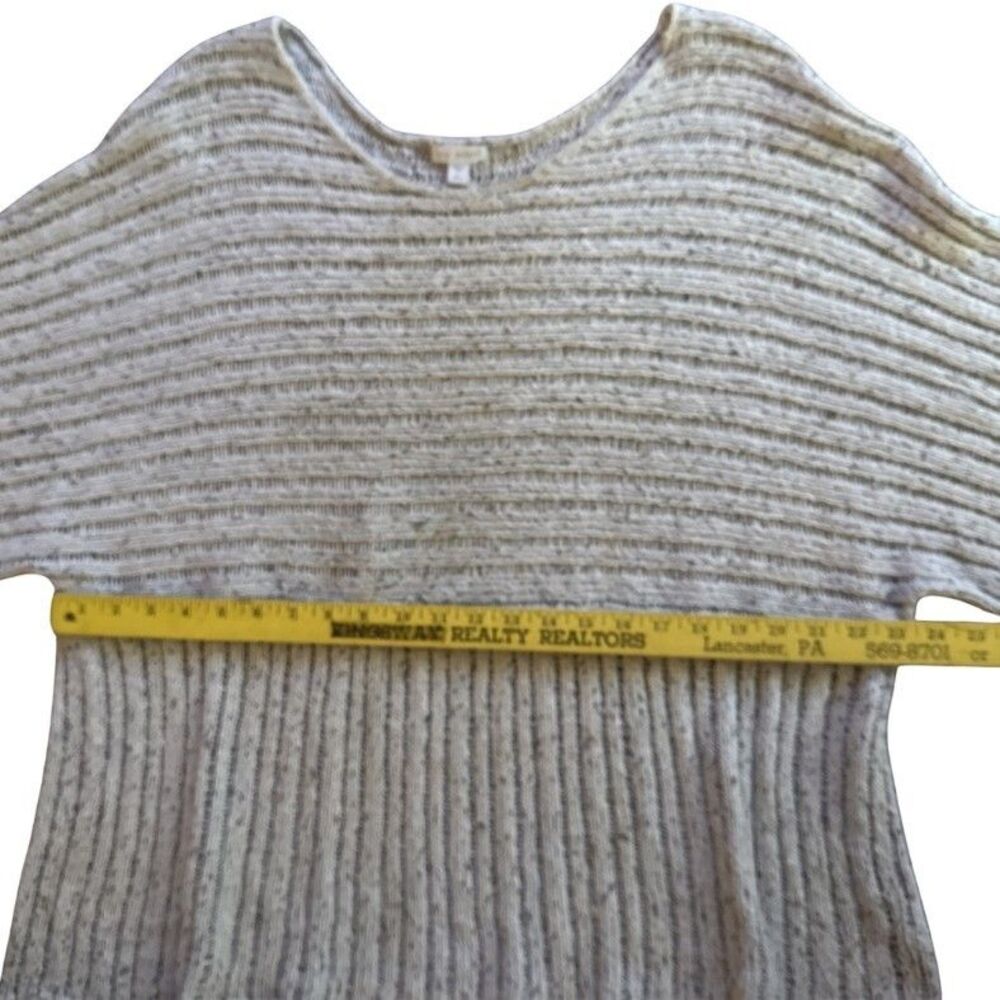 J Jill Kimono Pure Jill Sweater Womens Sz L Oatmeal Relaxed Oversized Lagenlook - Picture 10 of 14